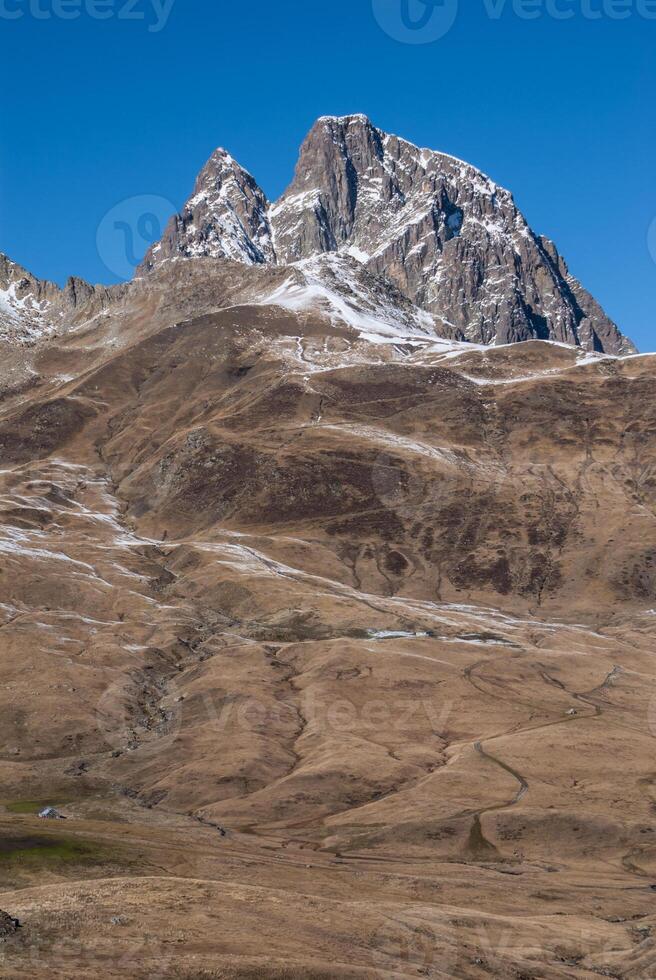 pyreneerna bergen frontera del portal, huesca, aragon, Spanien foto