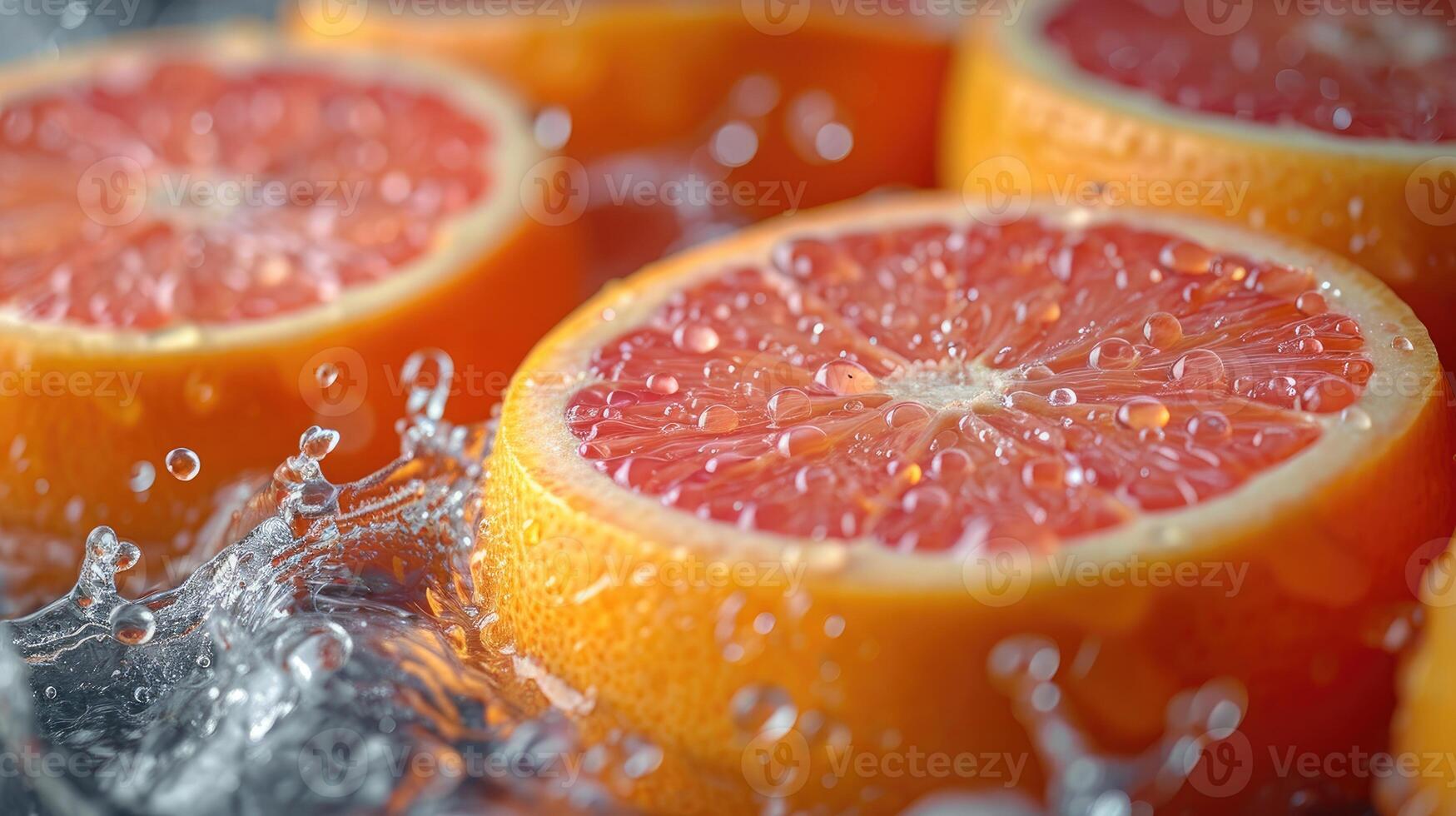 ai genererad lugg av färsk citrus- skivor bakgrund. foto