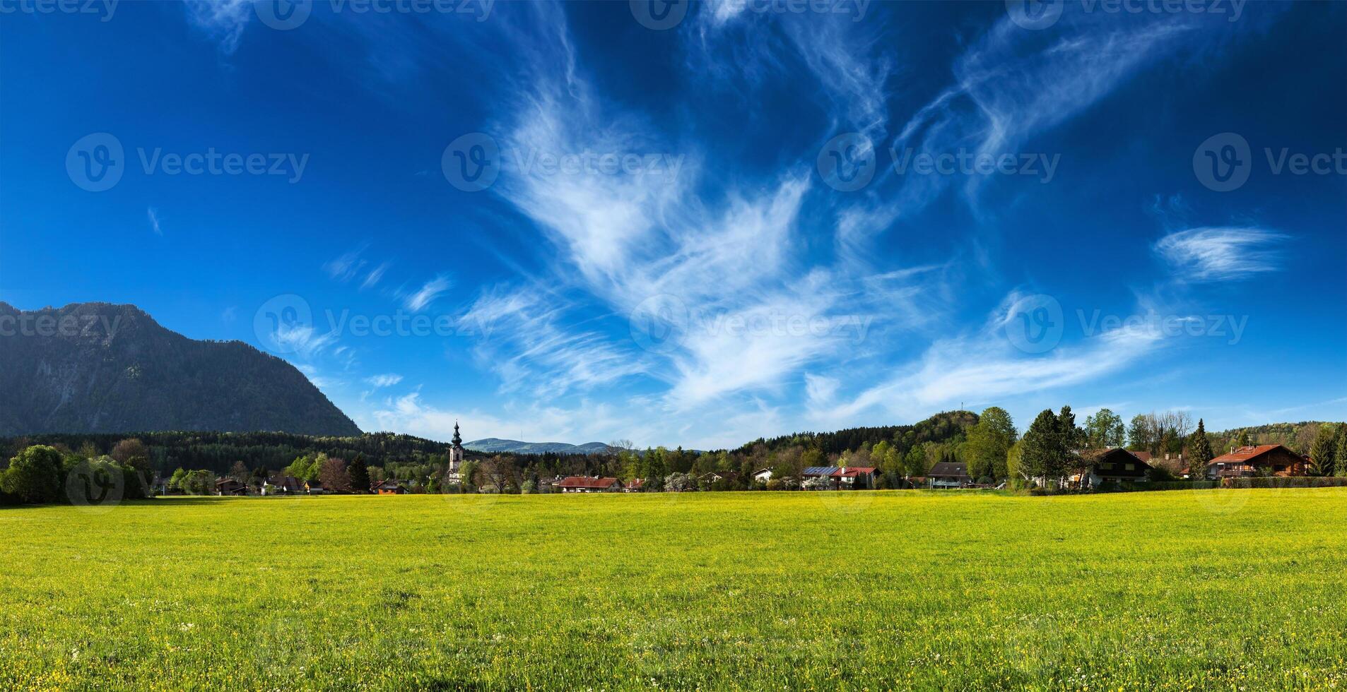 tysk landsbygden och by panorama. Tyskland foto