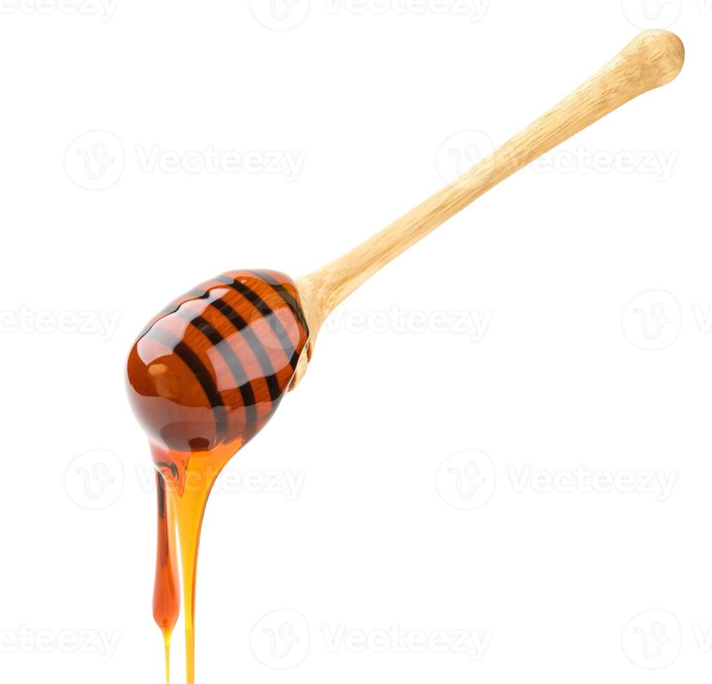honung pinne isolerat på vit bakgrund foto