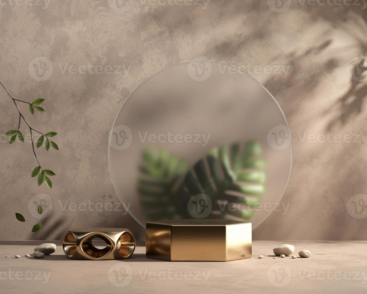 3D -rendering abstrakt plattform podium produkt presentation bakgrund foto
