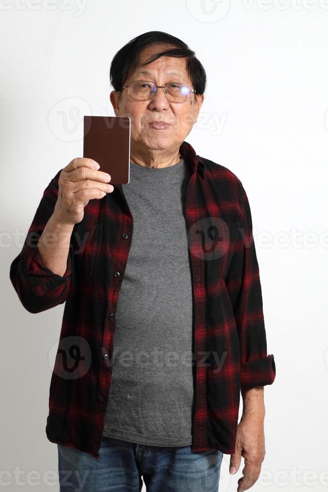 senior asiatisk man foto