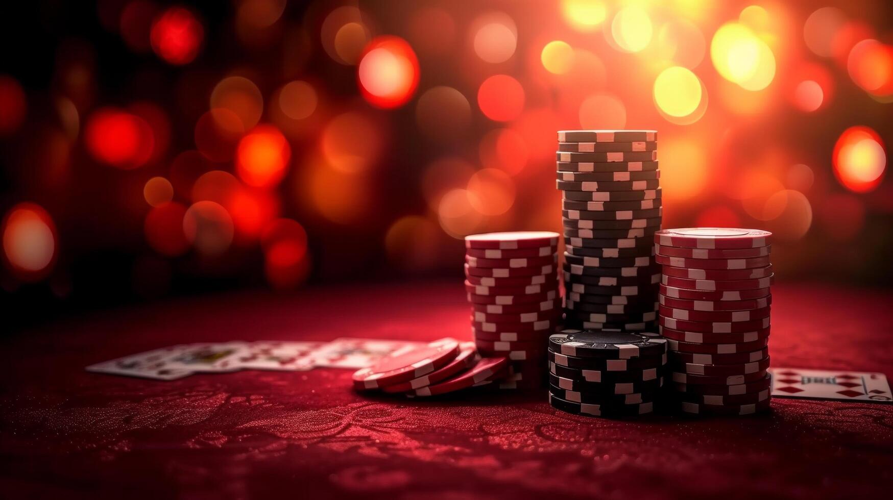 ai genererad skön bakgrund för poker spel reklam foto