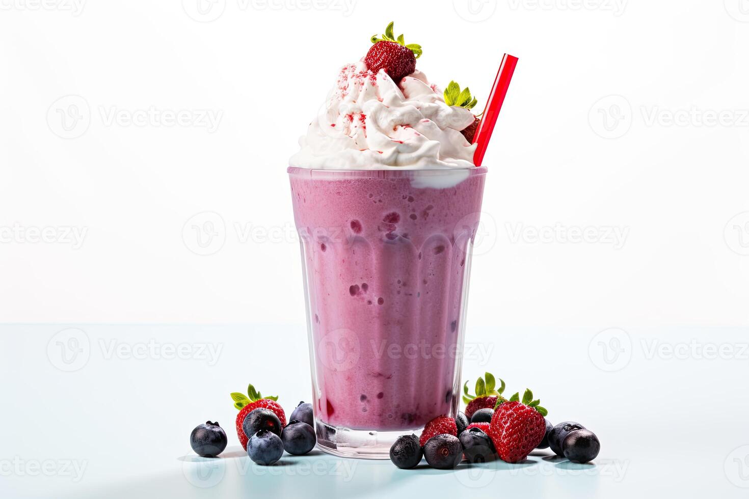 ai genererad bär milkshake stänga upp foto