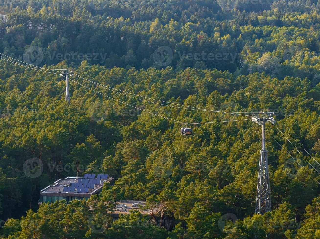 antenn panorama- se av lithuanian tillflykt druskininkai foto