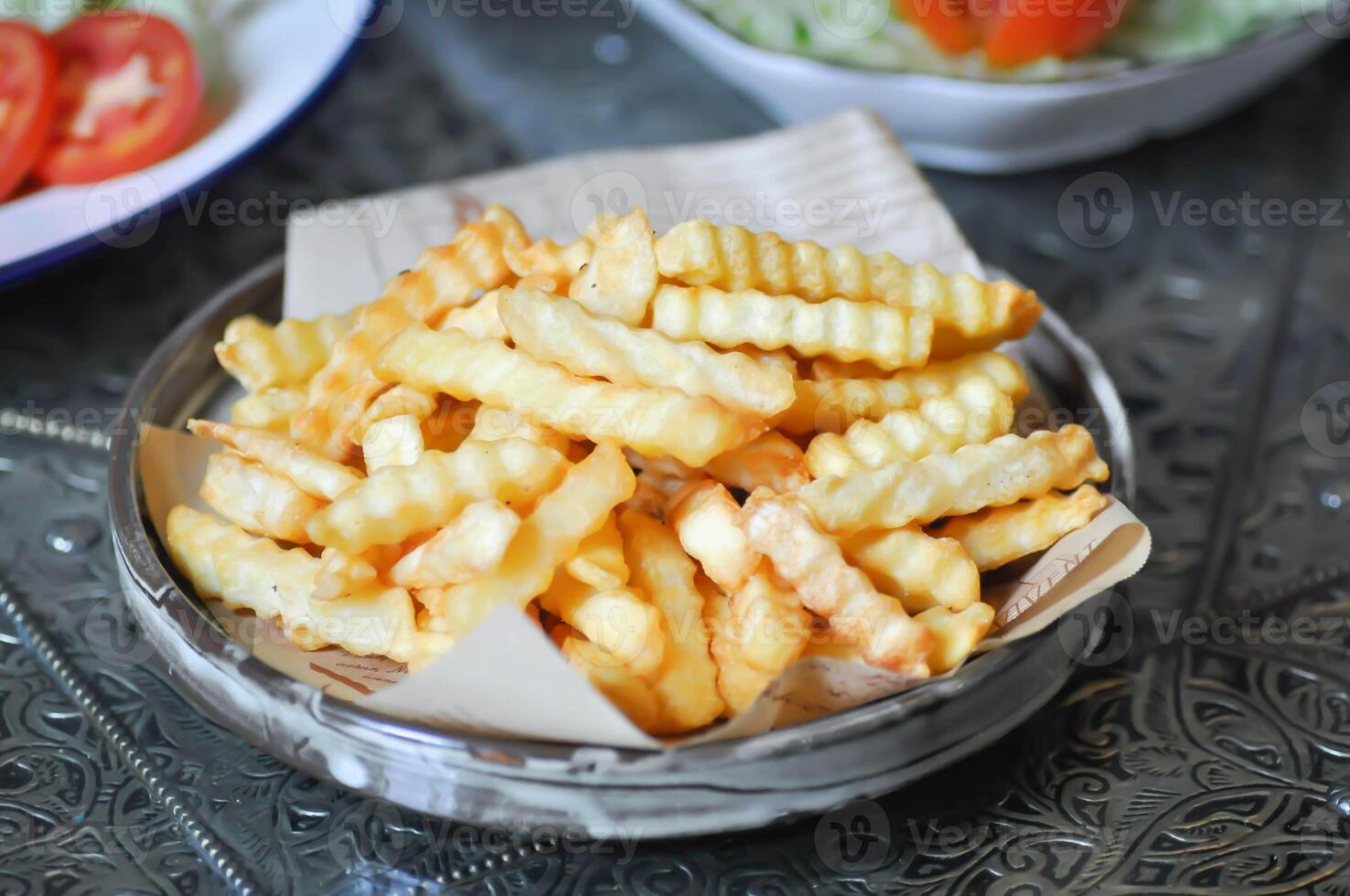 franska frites eller friterad potatis , frites foto