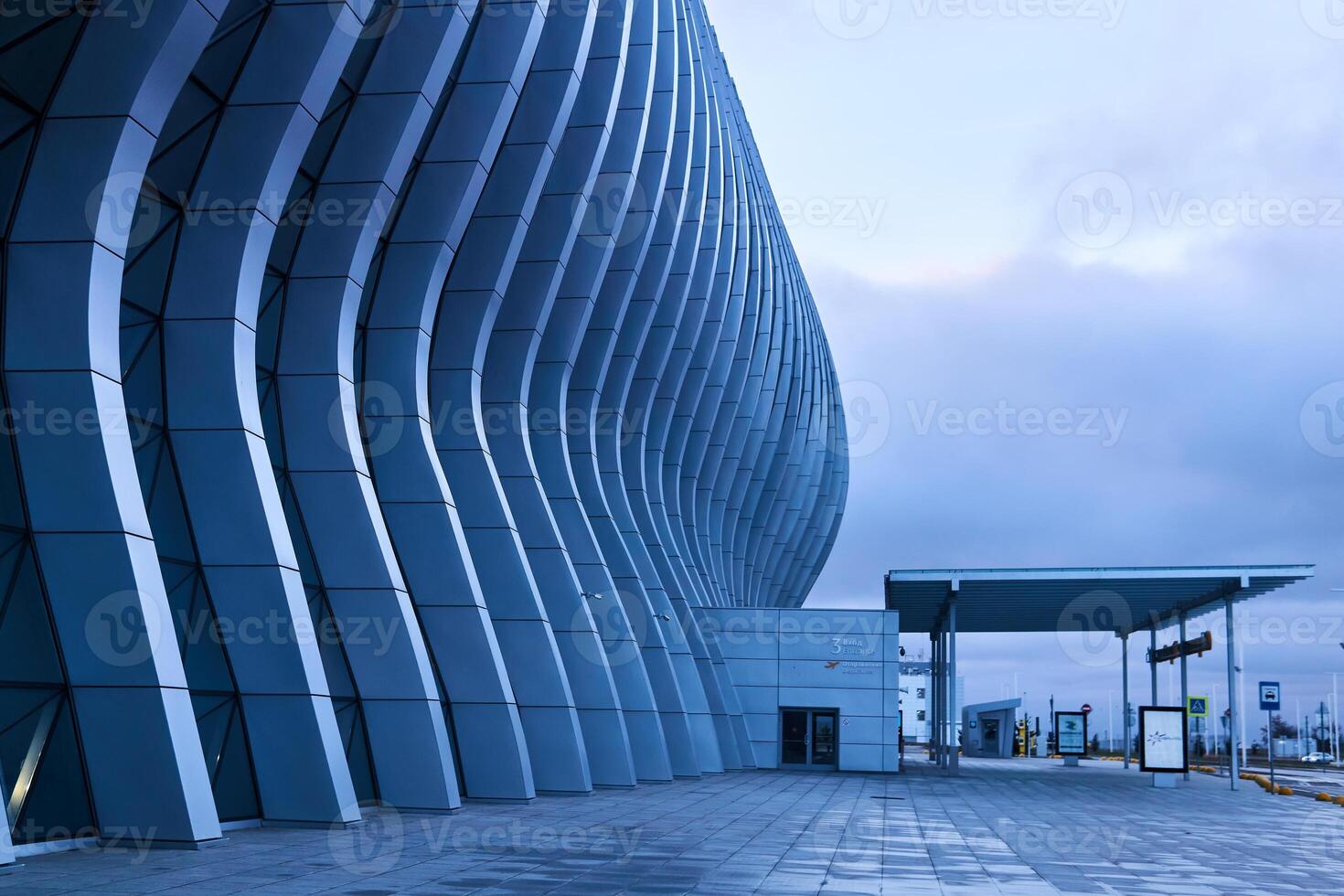 Fasad av de terminal av simferopol internationell flygplats foto