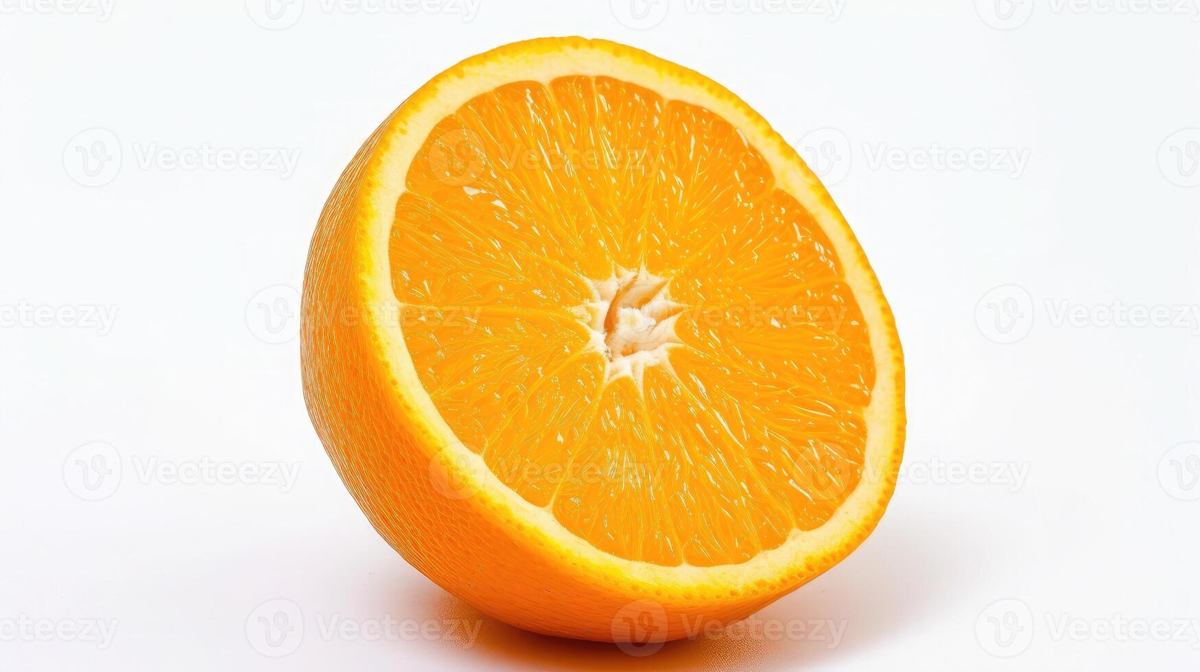 ai genererad orange på isolerat vit bakgrund foto