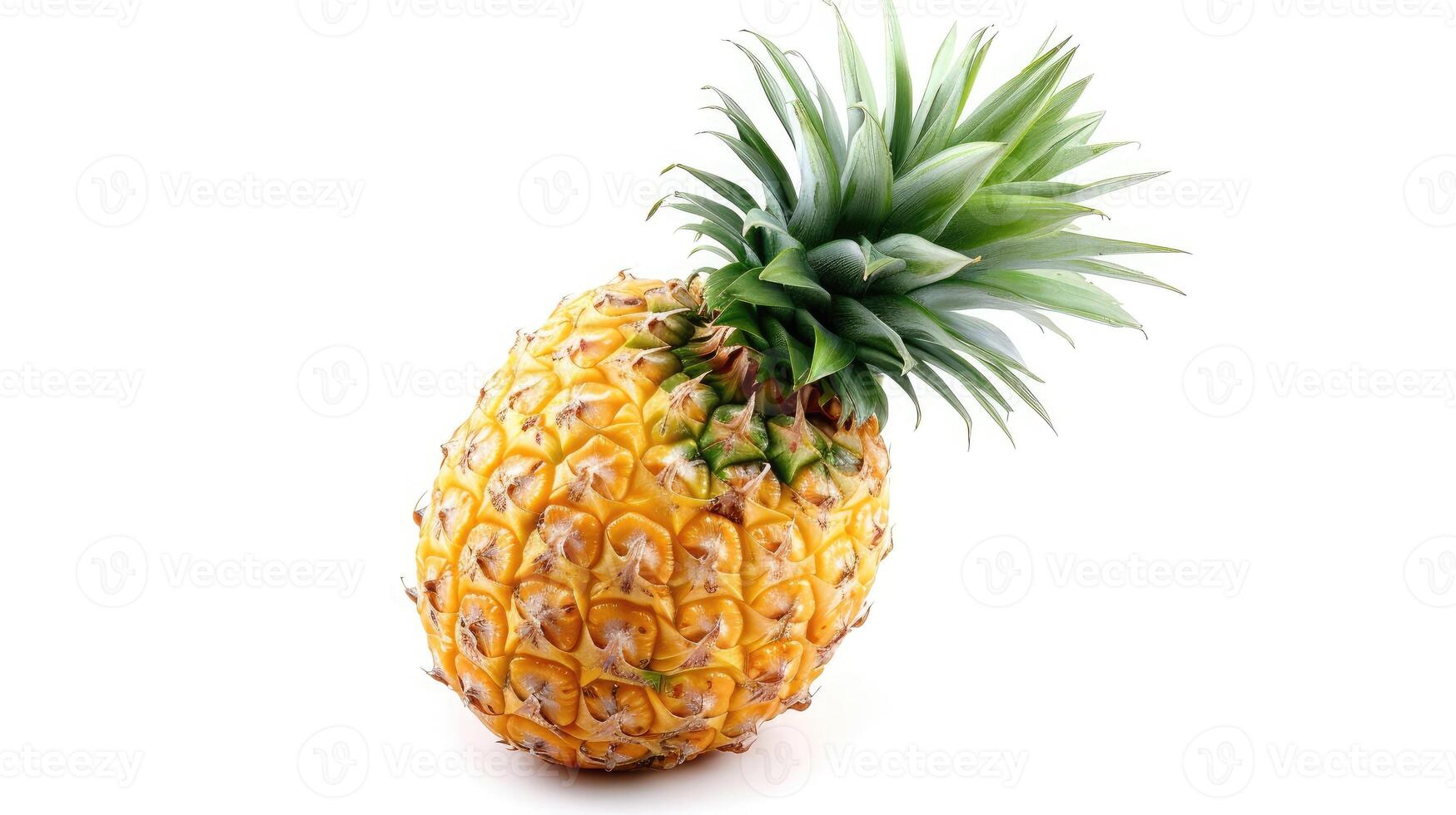 ai genererad ananas isolerat på vit bakgrund. foto