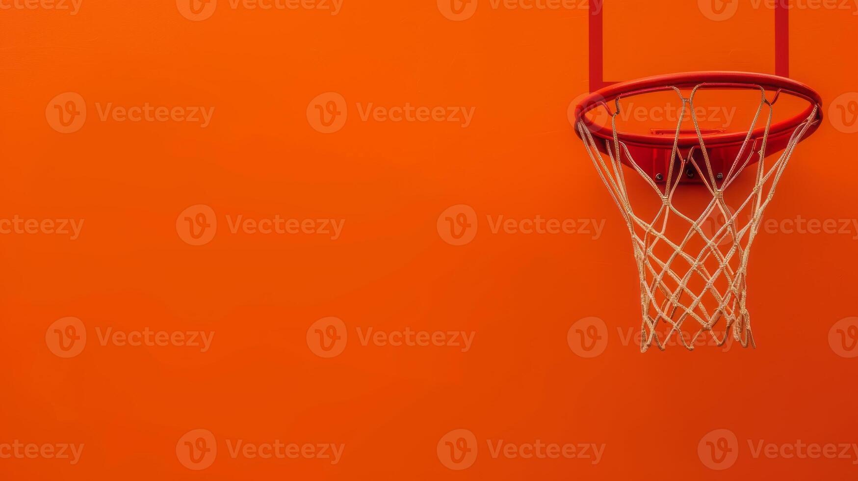 ai genererad basketboll ring orange bakgrund foto