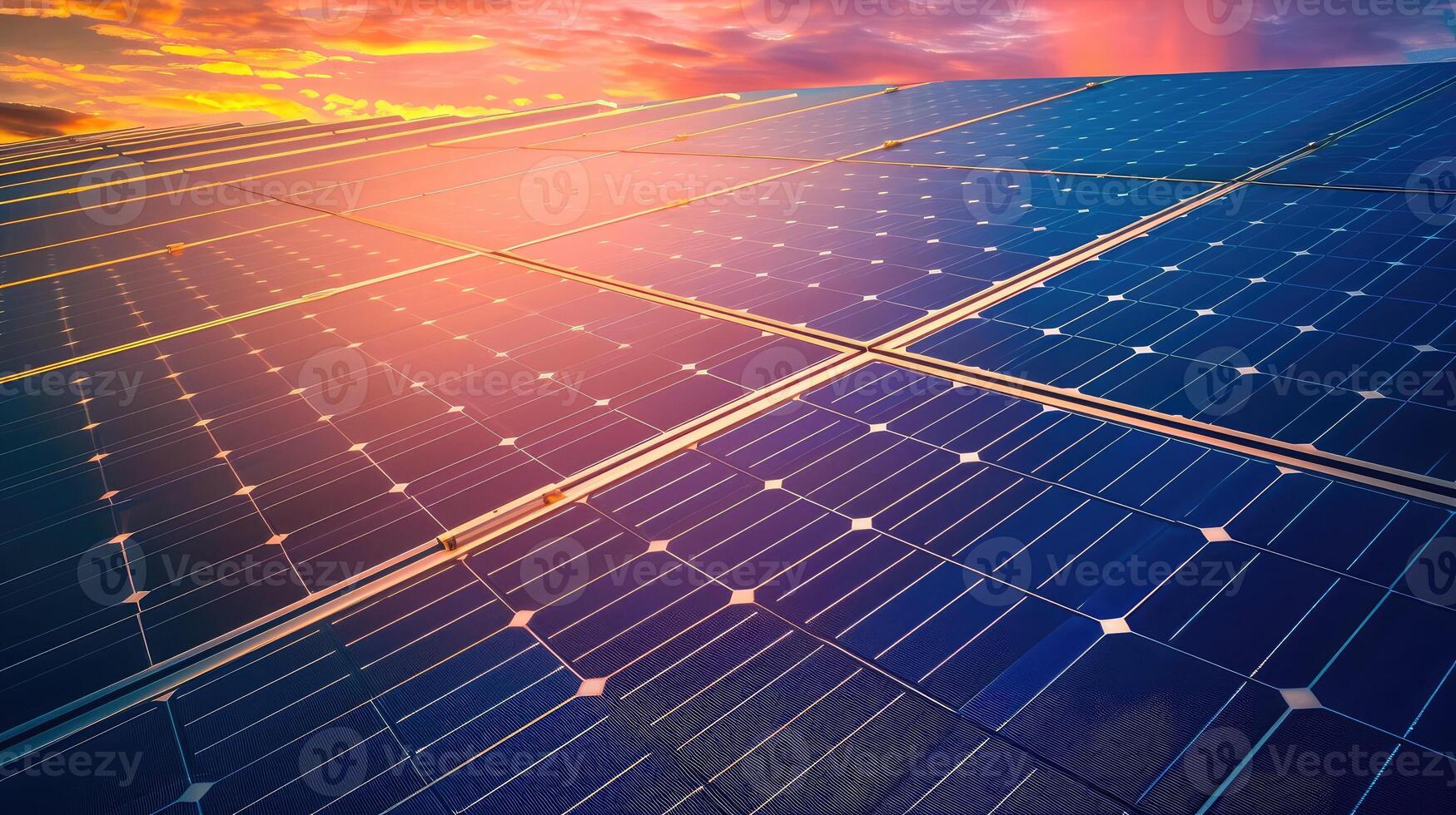 ai genererad närbild av sol- cell bruka kraft växt eco teknik.landskap av sol- cell paneler i en solceller kraft plant.koncept av hållbar Resurser. foto