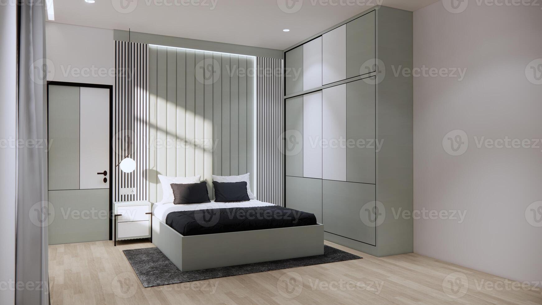 eleganta modern sovrum samtida sovrum interiör foto