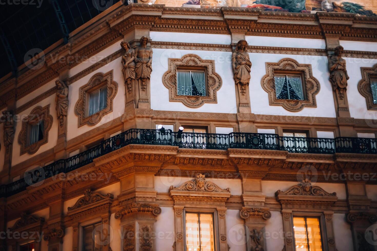 jul tid i galleri vittorio emanuele ii. milano, Italien foto