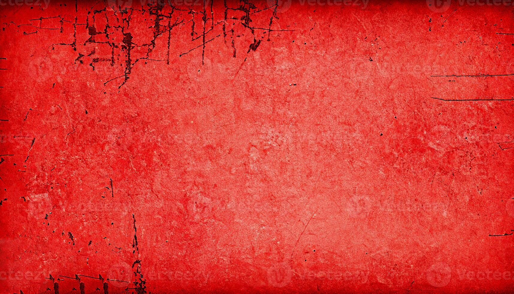 ai genererad röd Färg grunge textur bakgrund med sprickor och repor, antik bedrövad årgång foto