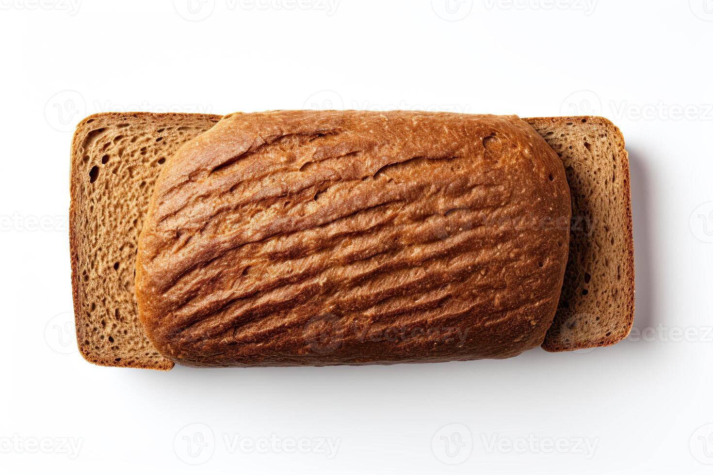 ai genererad råg bröd närbild foto