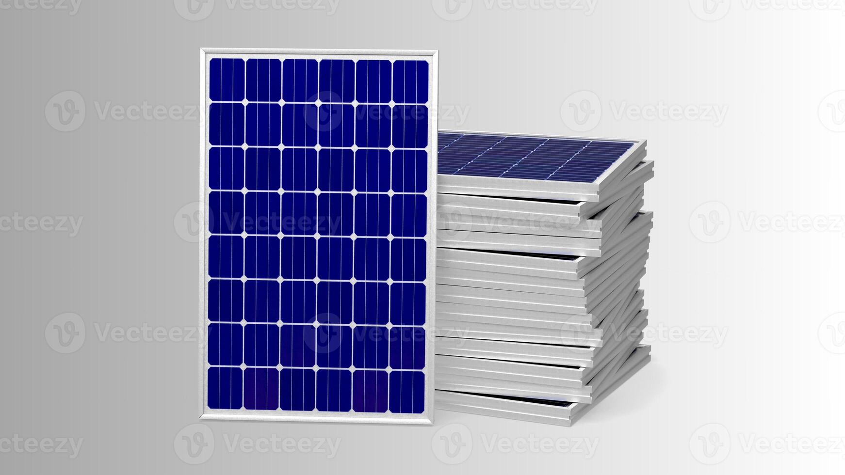 sol- panel isolerat på vit bakgrund med klippning väg. sol- paneler mönster för hållbar energi. förnybar sol- energi. alternativ energi foto