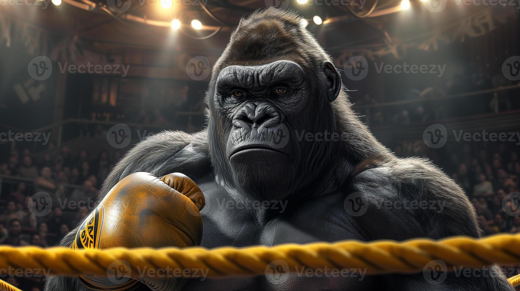 ai genererad gorilla idrottare. från boxning till vattenpolo foto