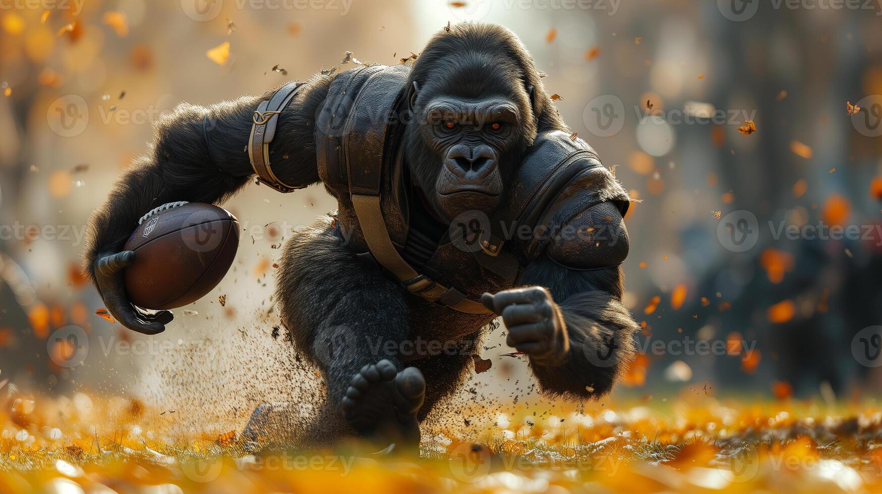 ai genererad gorilla idrottare. från boxning till vattenpolo foto