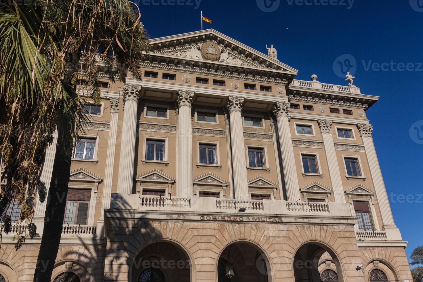 uppbyggnaden av militärregeringen. barcelona, katalonien, spanien foto