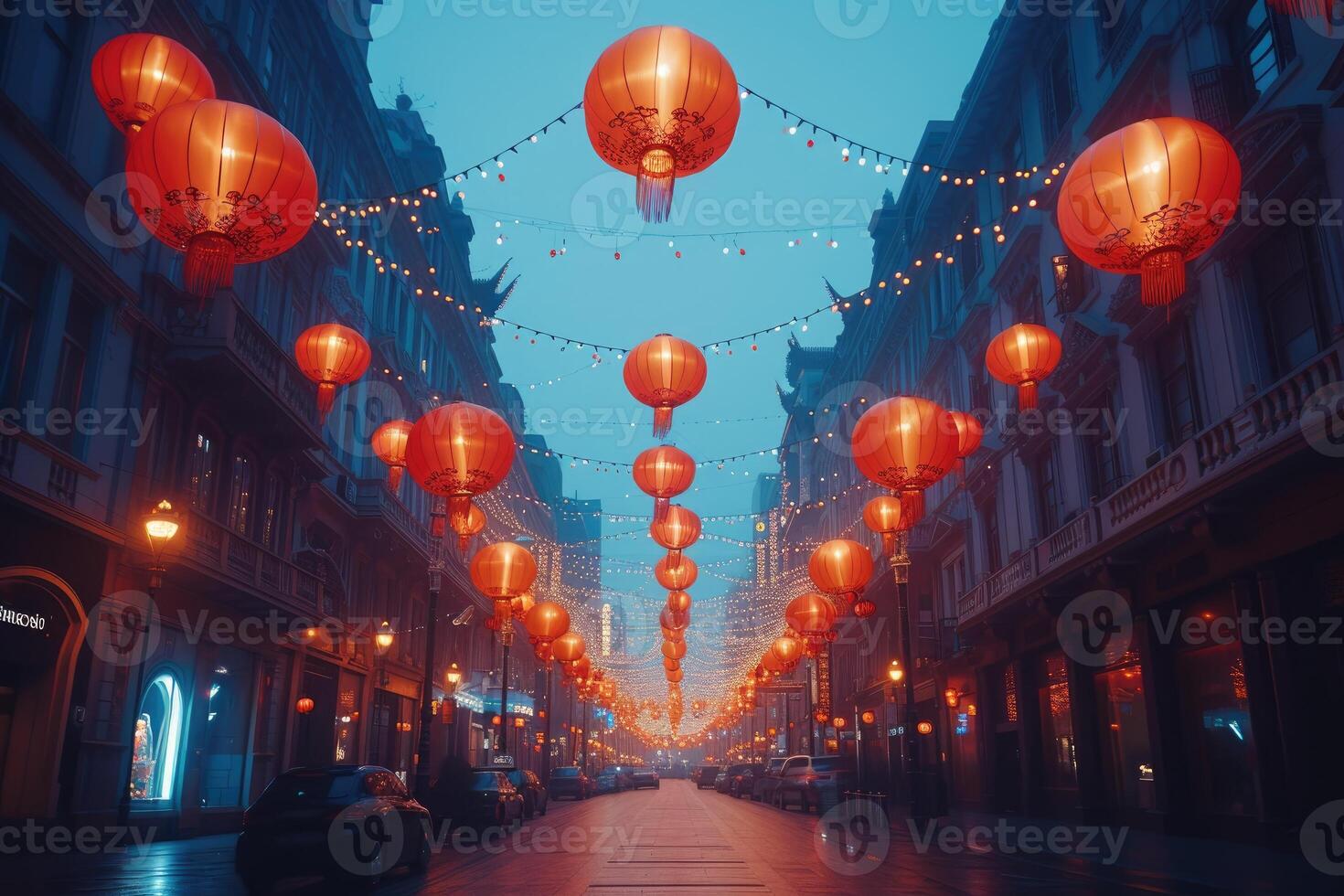 ai genererad kinesisk vår festival atmosfär professionell fotografi foto