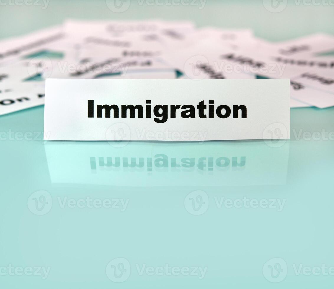 invandring ord tecken foto