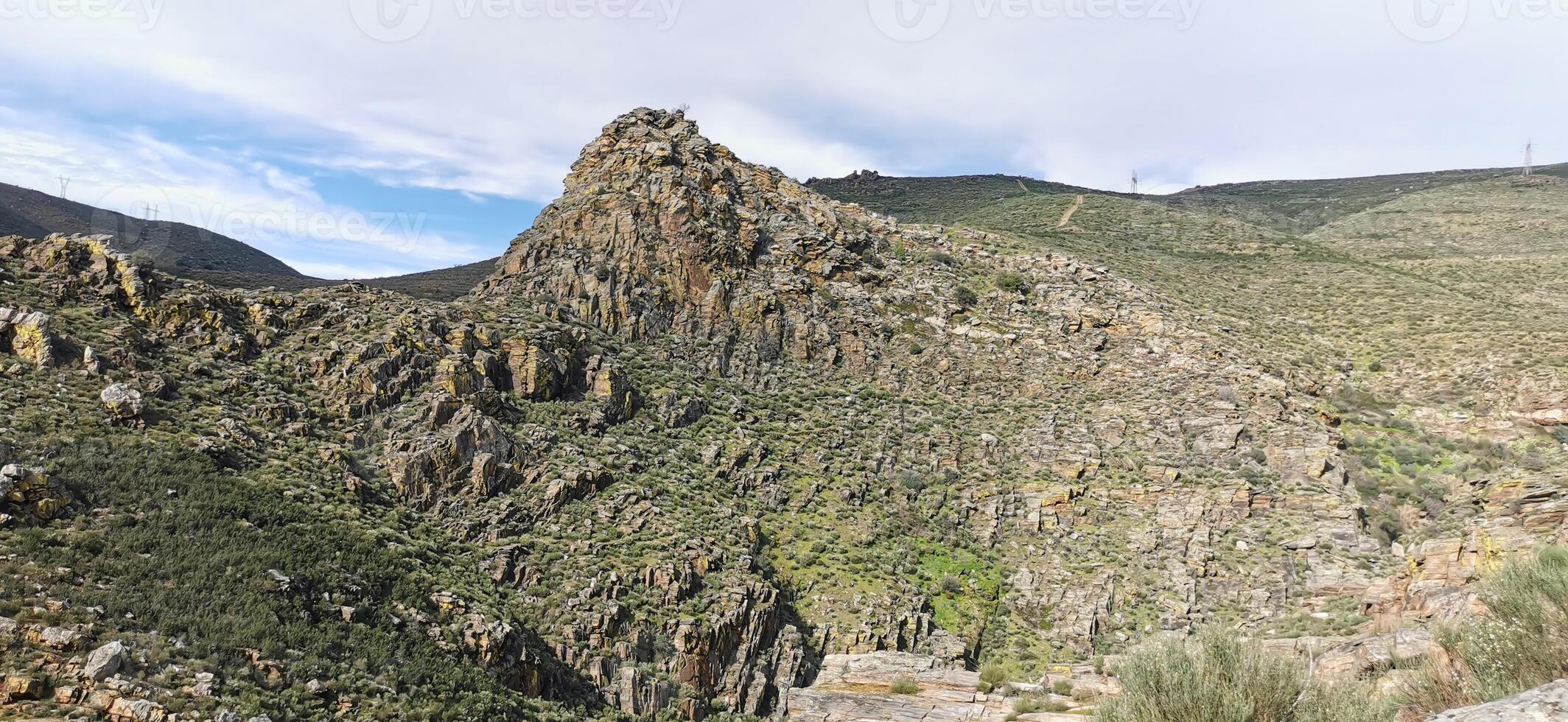 detalj av landskap i nordöstra portugal. underbar resa och natur. foto