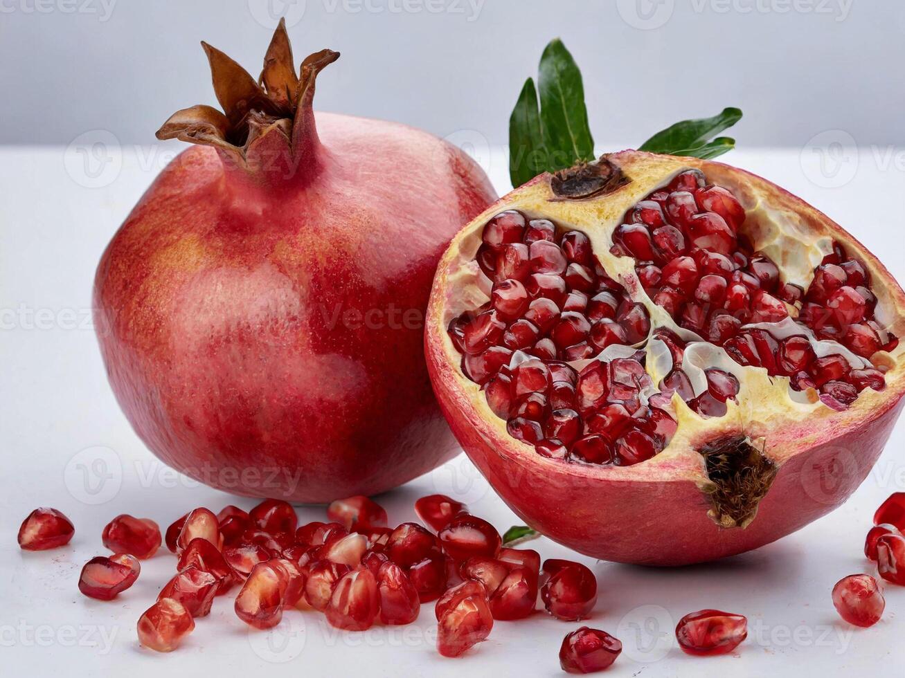 ai genererad genererad imapomegranate isolerat på vit bakgrund foto