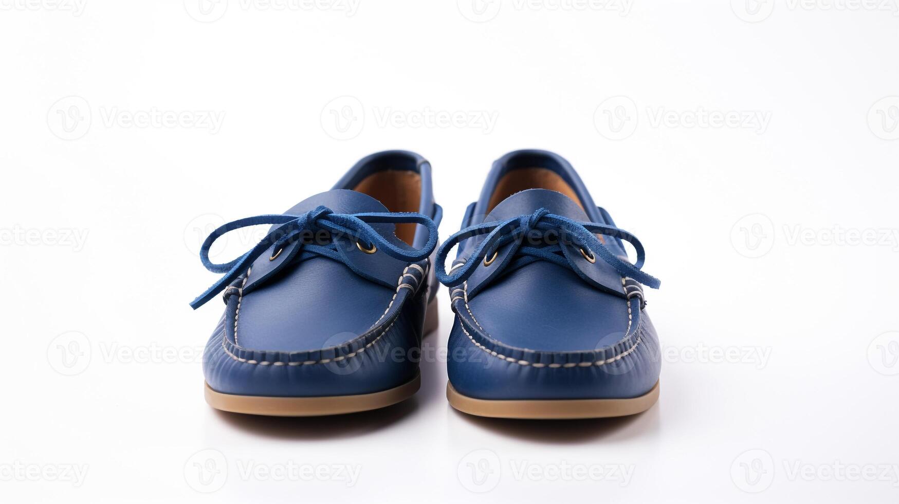 ai genererad indigo mockasiner skor isolerat på vit bakgrund med kopia Plats för annons. generativ ai foto