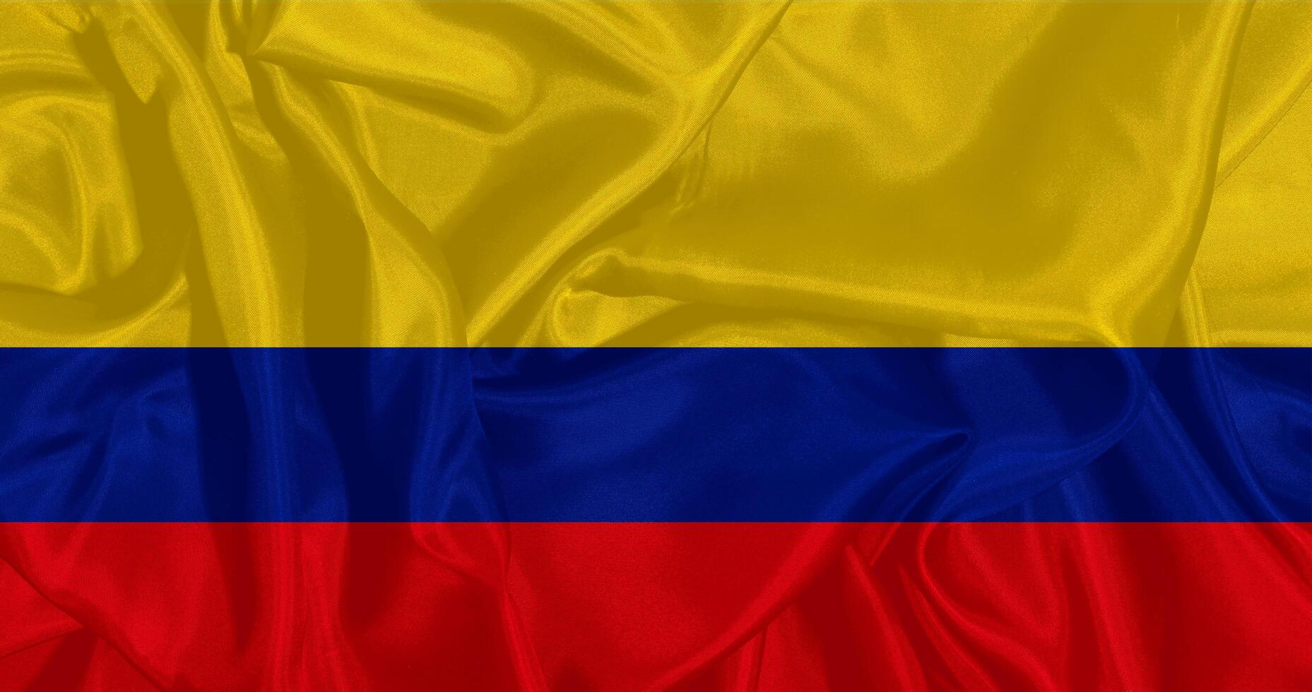 flagga av colombia realistisk design foto