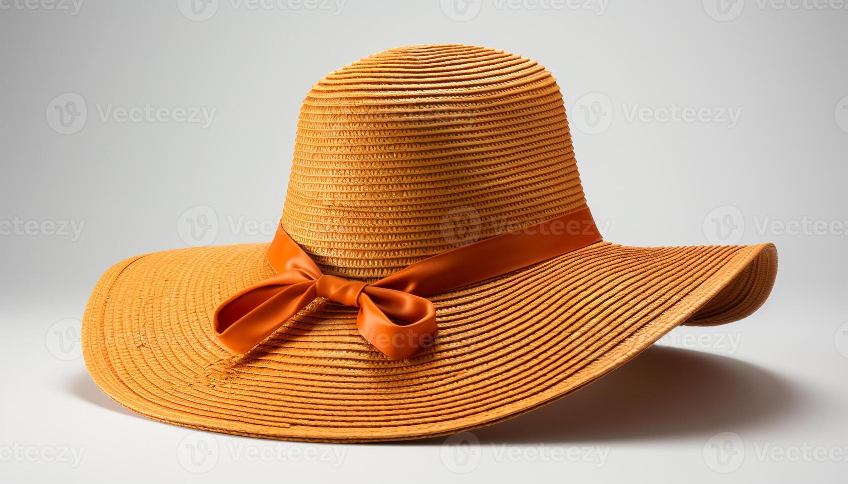 ai genererad modern sugrör hatt lägger till elegans till sommar klädsel genererad förbi ai foto