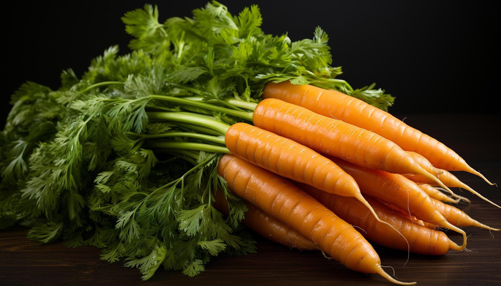 ai genererad färsk, friska grönsaker morot, persilja, blad, sallad, organisk, vegetarian genererad förbi ai foto