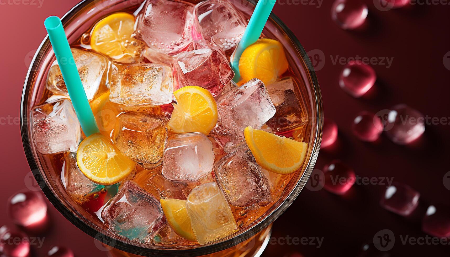 ai genererad uppfriskande sommar cocktail med citrus- frukt och mynta blad genererad förbi ai foto