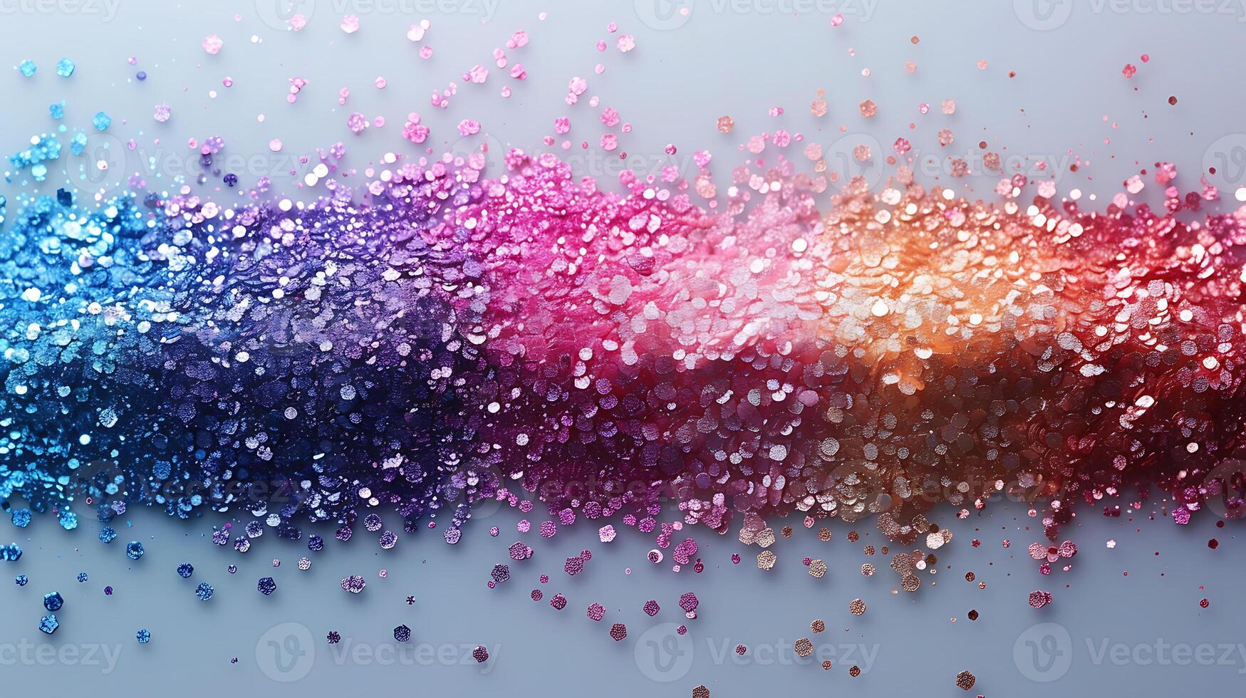 ai genererad färgrik glitter på en vit bakgrund foto