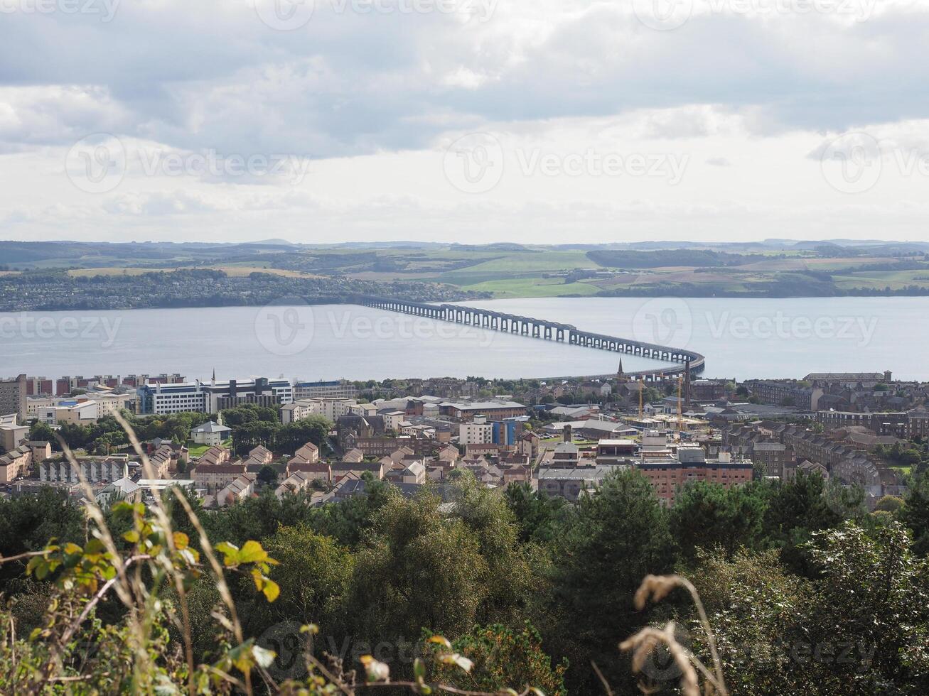 antenn se av dundee från lag kulle foto