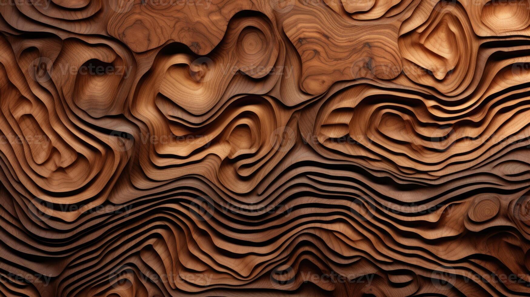 ai genererad gräva in i de organisk värme av en trä- skära textur. ai genererad foto