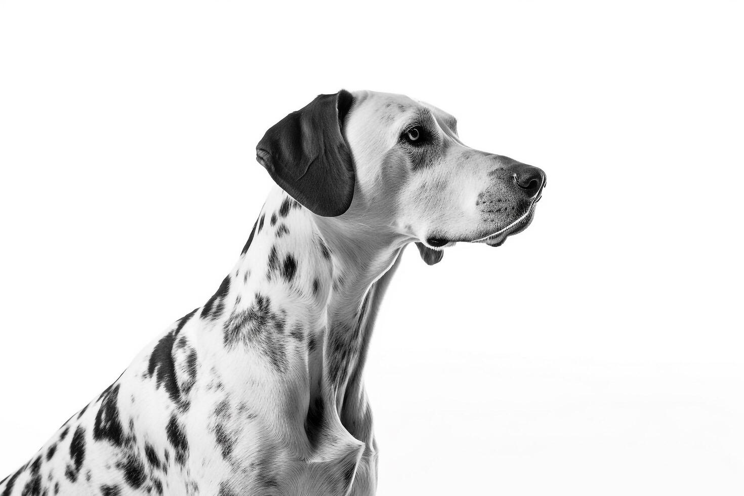 dalmatian hund isolera på vit bakgrund.generativ ai. foto