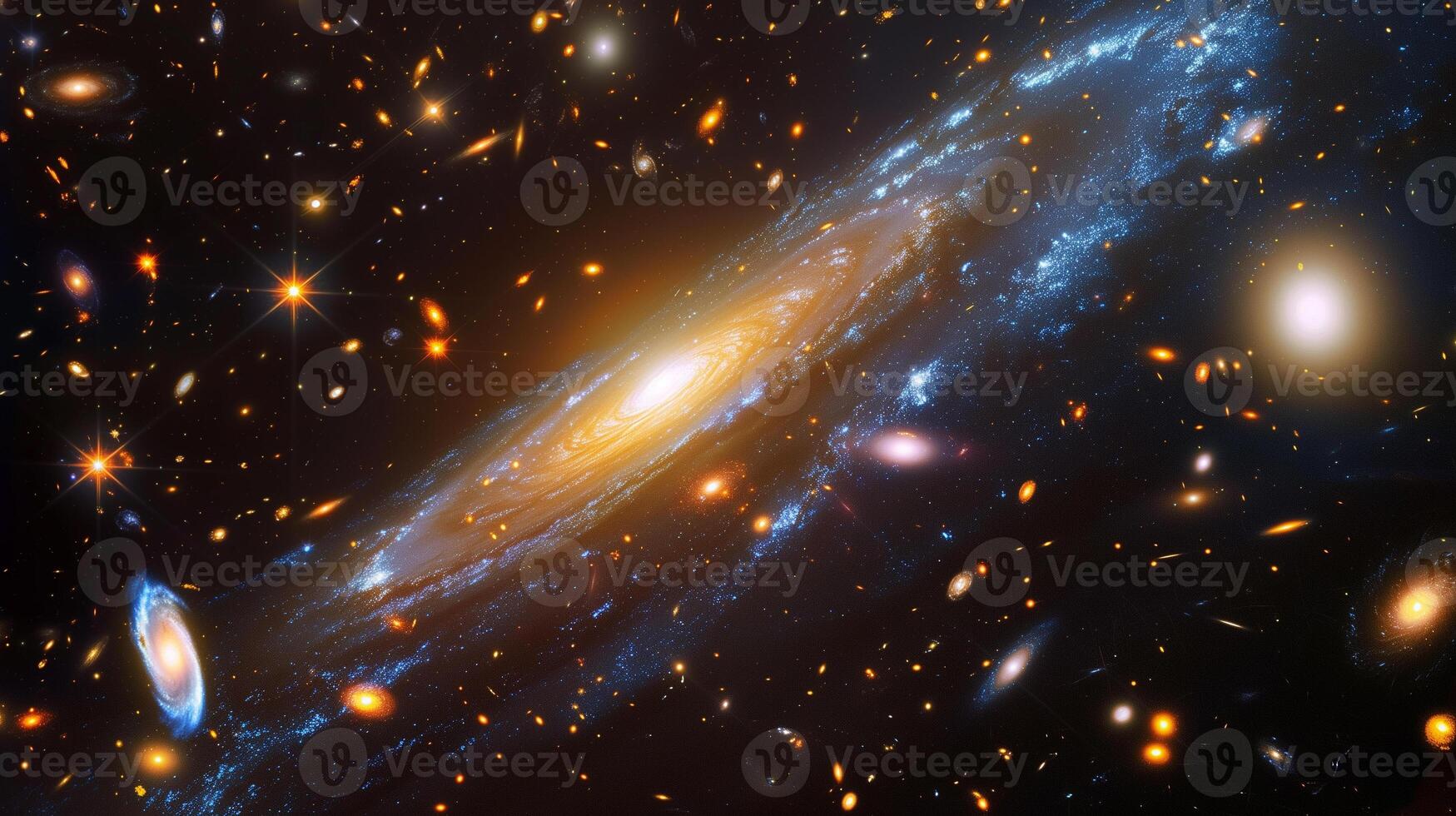 ai genererad galaxer och stjärnor i de universum foto