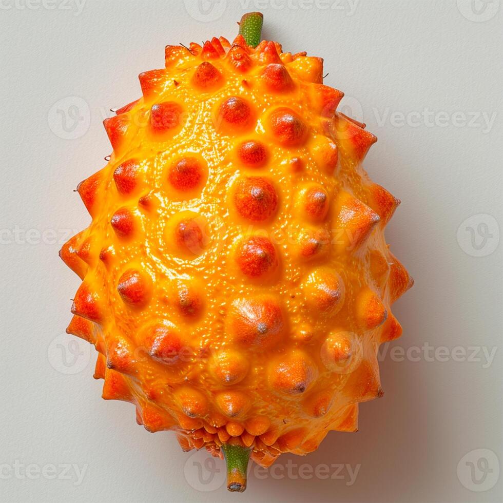 ai genererad kiwano frukt frukt på vit isolerat bakgrund - ai genererad bild foto