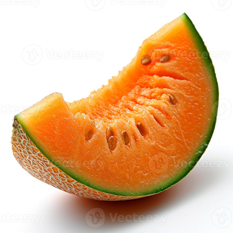 ai genererad mogen melon på en vit isolerat bakgrund - ai genererad bild foto