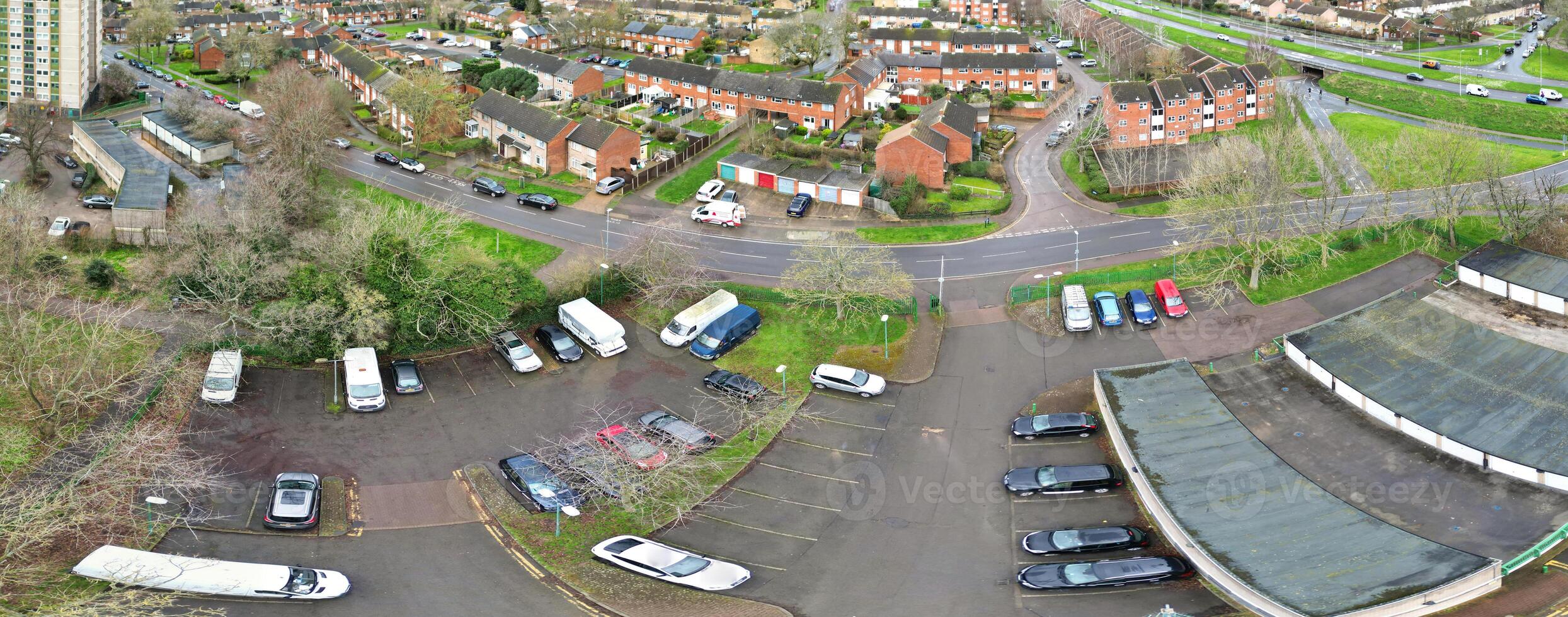 hög vinkel panorama- se av stevenage stad av England bra Storbritannien. feb 23:e, 2023 foto