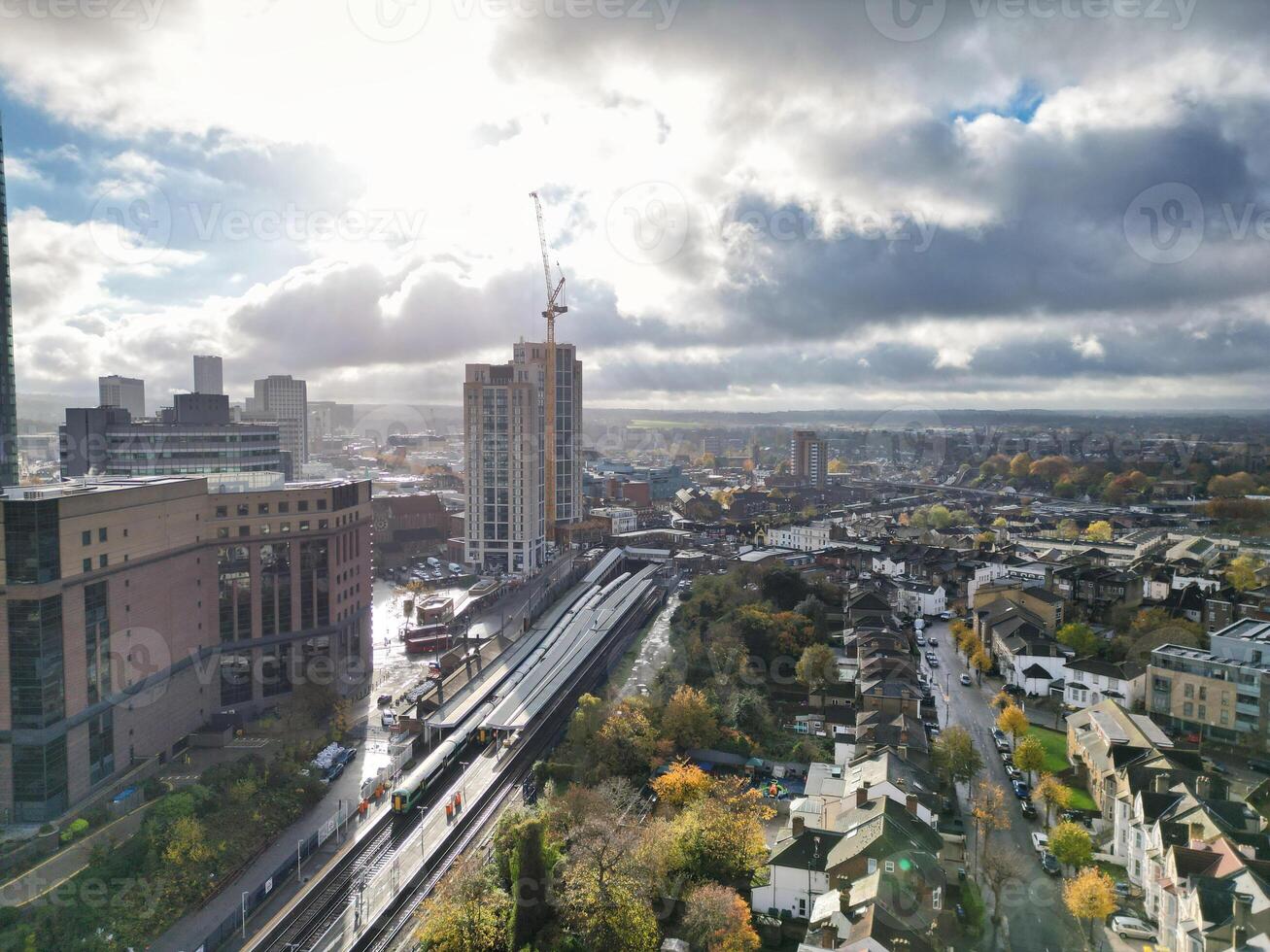 antenn se av väst croydon London stad av England bra Storbritannien. november 20:e, 2023 foto