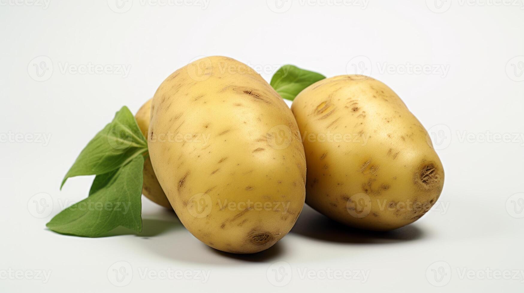 ai genererad potatis isolerat på vit bakgrund. neuralt nätverk ai genererad foto