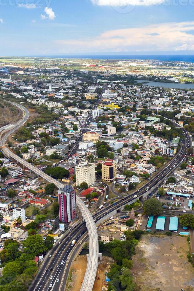 antenn se av de stad av port-louis, Mauritius, afrika foto