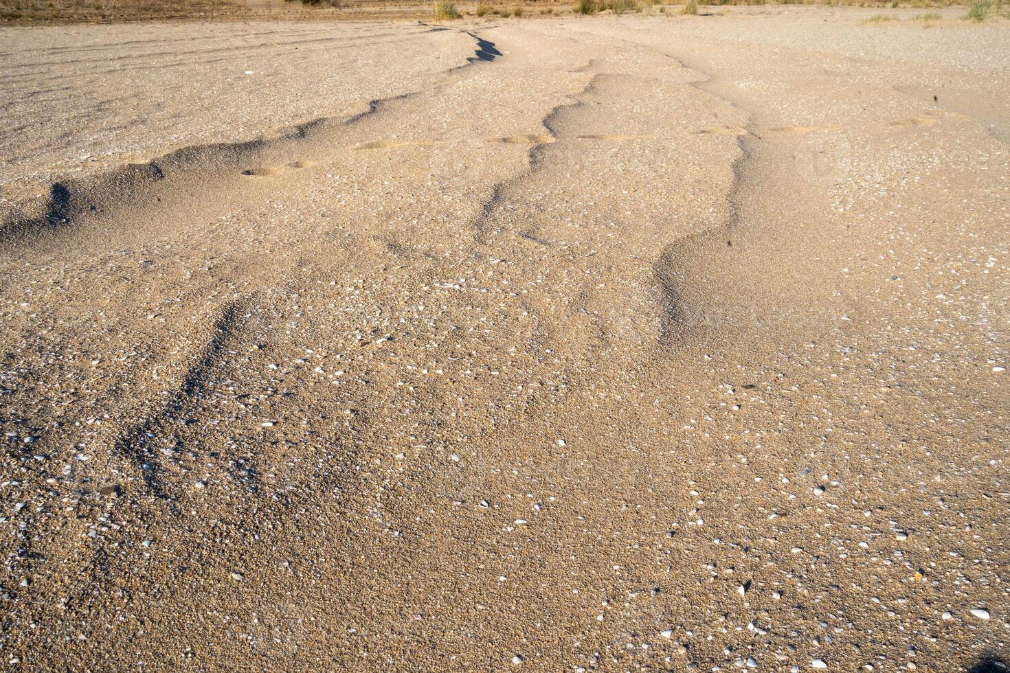 skön sanddyner på de värma sand av de strand foto