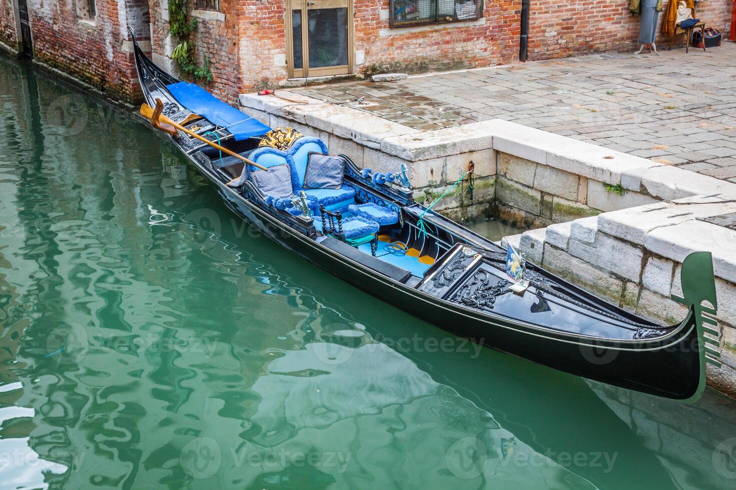 gondol service på de kanal i Venedig, Italien foto