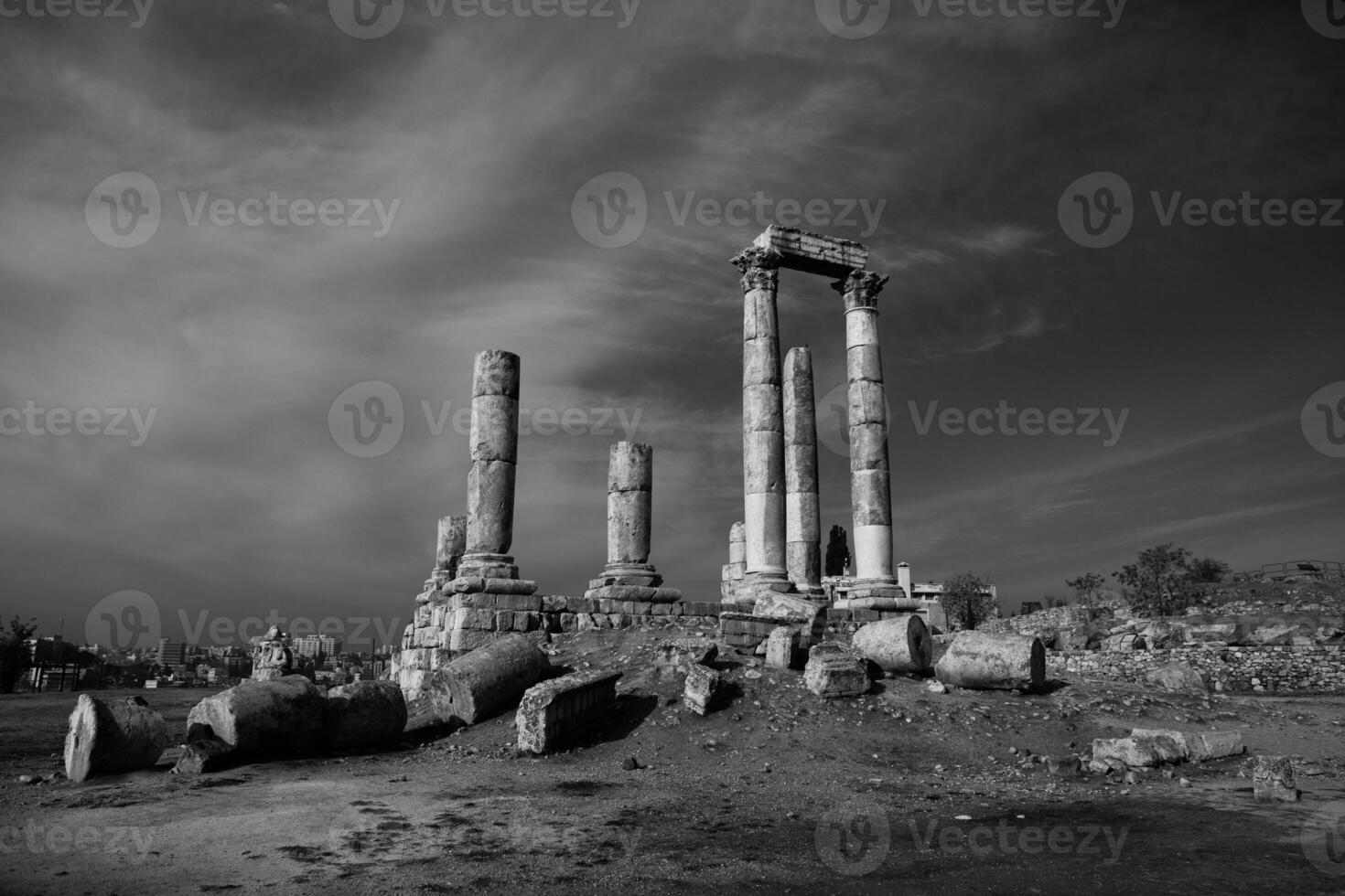 antenn se av amman stad de huvudstad av jordan. stad scape av amman. foto