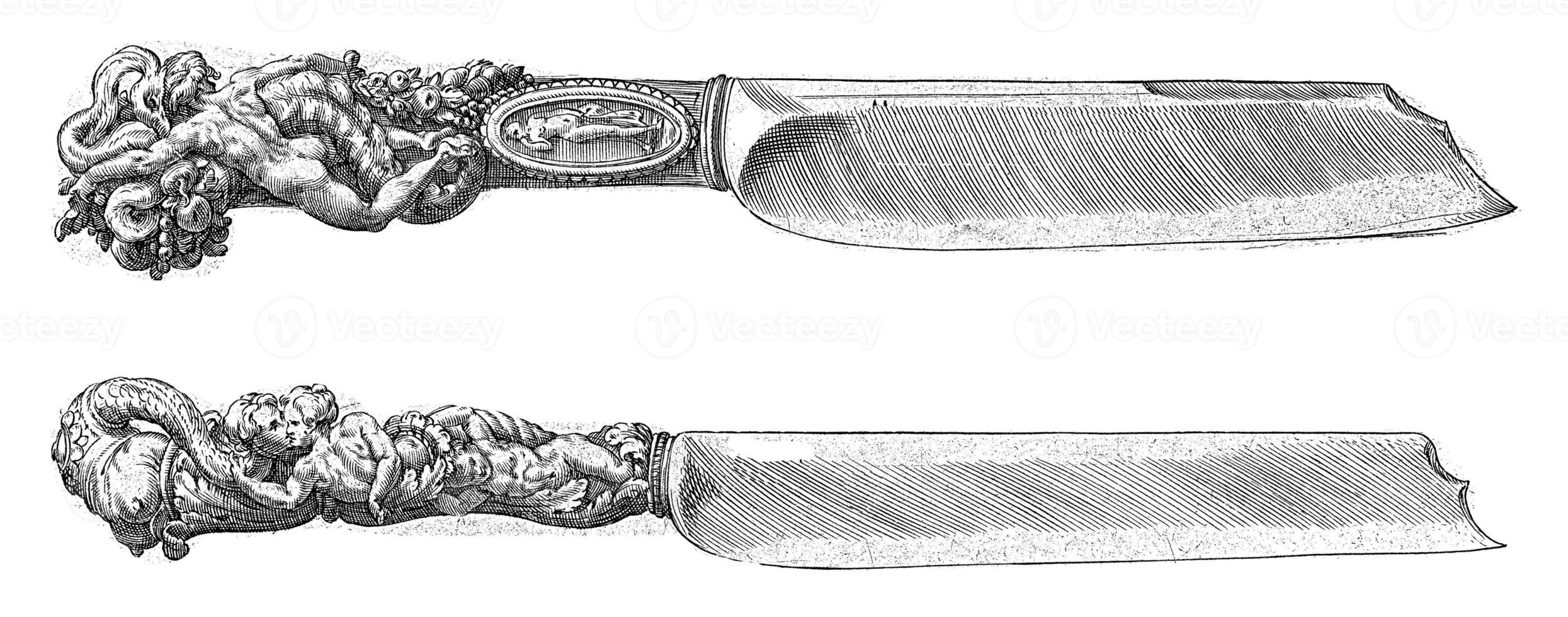 två knivar, cherubino alberti, efter francesco salviati, 1583 foto
