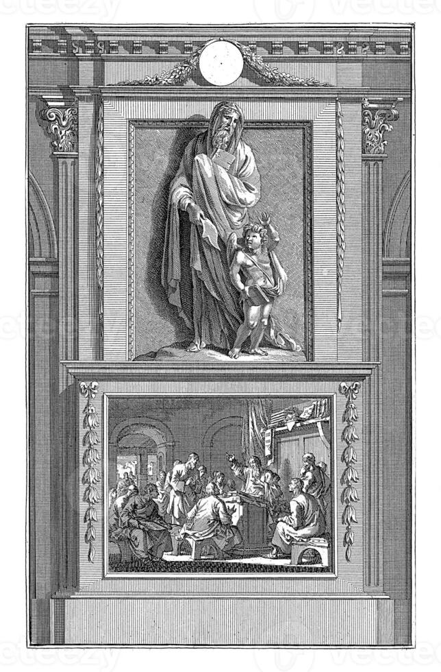 h. pantenus av alexandria, kyrka far, jan luyken, efter jan goeree, 1698 foto