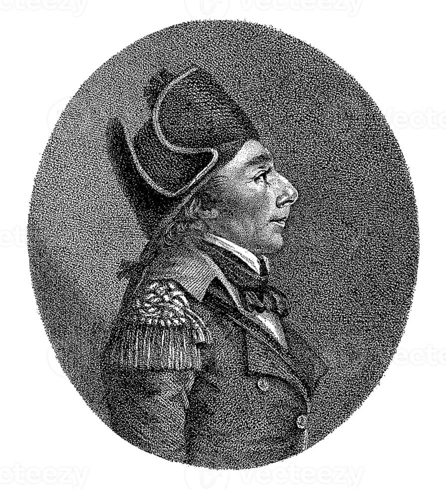 porträtt av lf lassen, johann jakob rieter, 1801 - 1823 foto