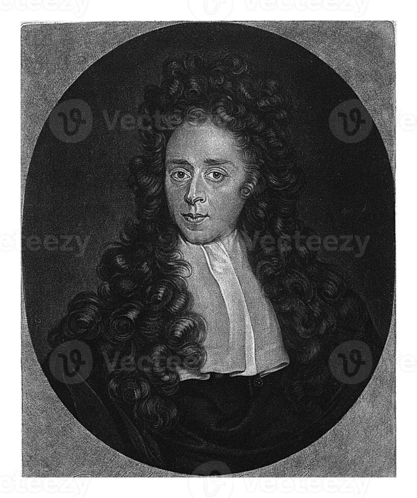 porträtt av willem surenhuys, Abraham de blois, efter David skåpbil der plas, 1679 - 1717 foto
